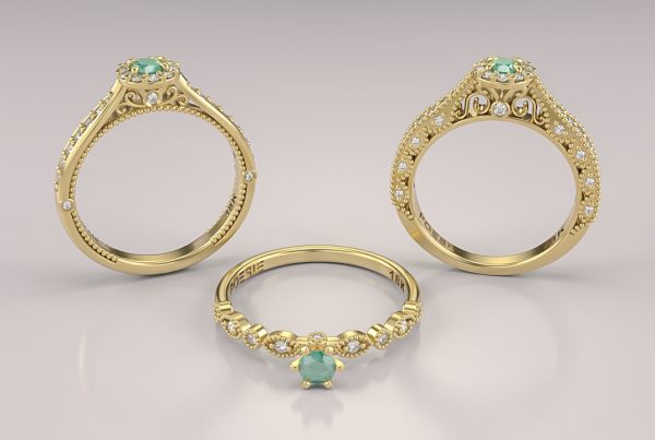 alianças-de-noivado-de-esmeralda