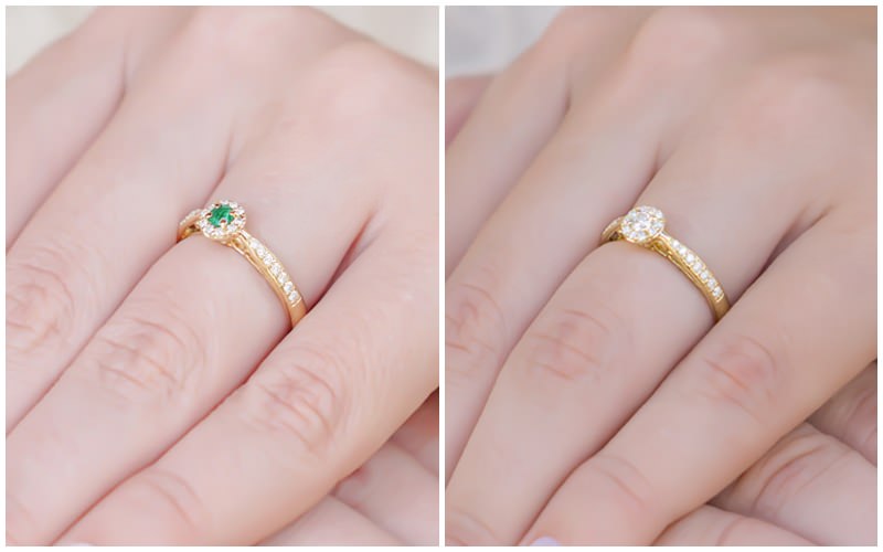 anel-de-noivado-de-diamante-versus-anel-de-esmeralda