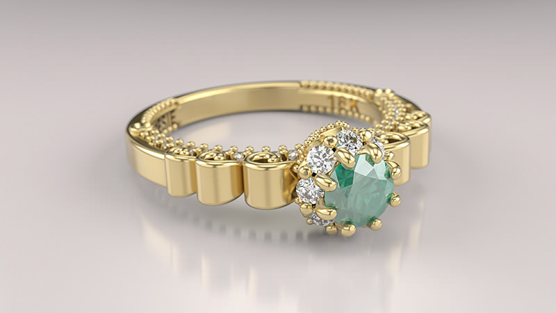 anel-de-noivado-esmeralda-e-diamantes